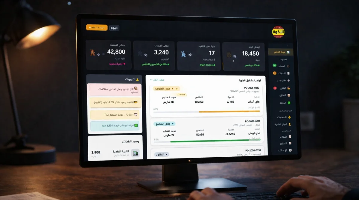 الأخوة للبلاستيك - نظام إدارة المصانع